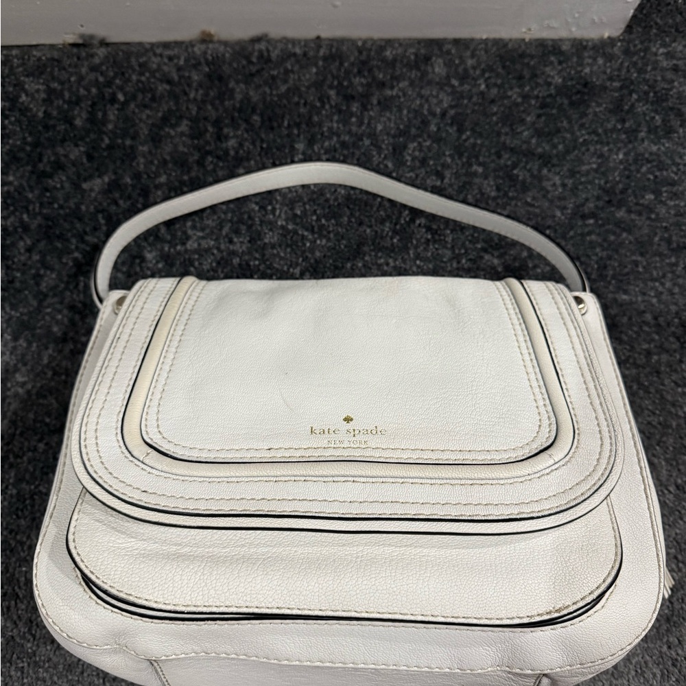 Kate Spade Rianne Pratt Street Goat Leather Crossbody Flap Tassel Satchel